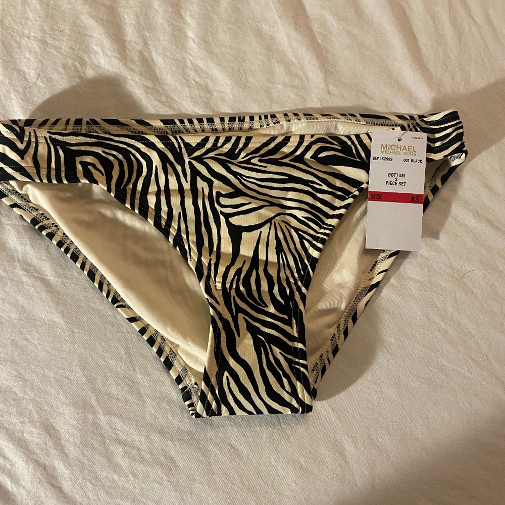 michael kors zebra bikini bottoms